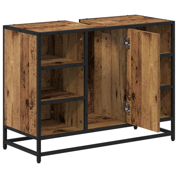 Badezimmerschrank Altholz 80x33x60cm
