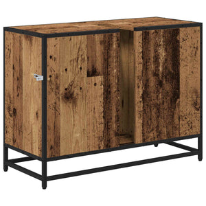 Badezimmerschrank Altholz 80x33x60cm