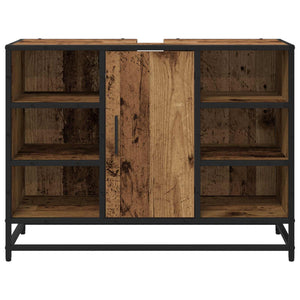 Badezimmerschrank Altholz 80x33x60cm