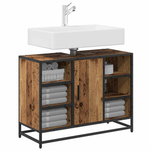 Badezimmerschrank Altholz 80x33x60cm