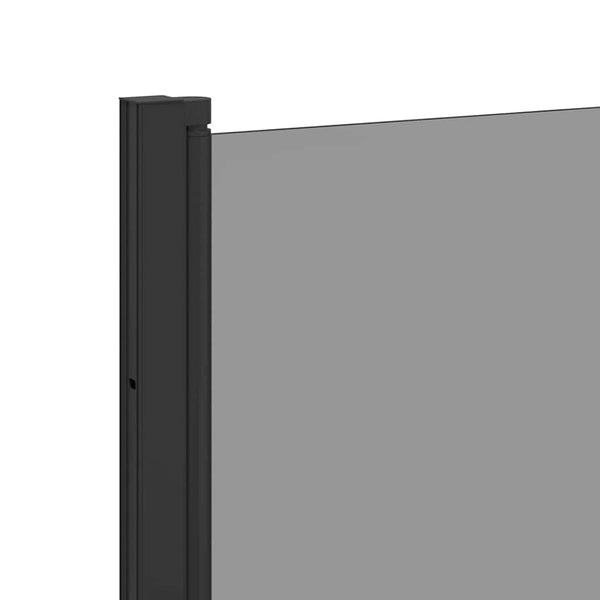 Schwarze Bad Duschwand aus Glas 130x138cm