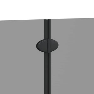 Schwarze Bad Duschwand aus Glas 130x138cm