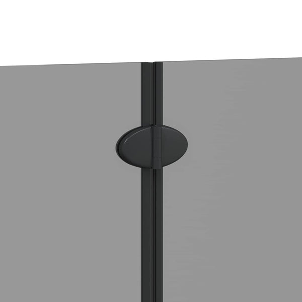 Schwarze Bad Duschwand aus Glas 130x138cm
