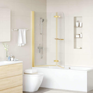 Duschabtrennung Transparent Gold 120x140cm