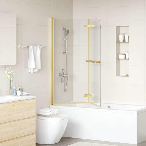 Duschabtrennung Transparent Gold 120x140cm