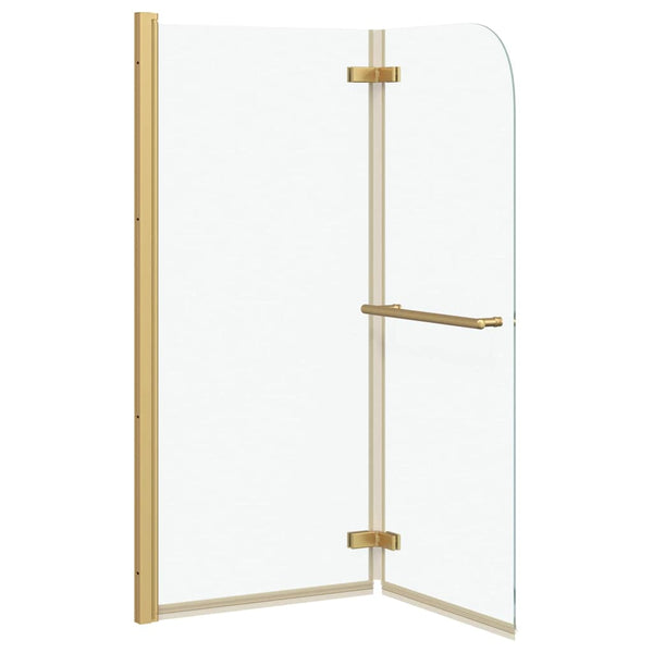 Duschabtrennung Transparent Gold 120x140cm