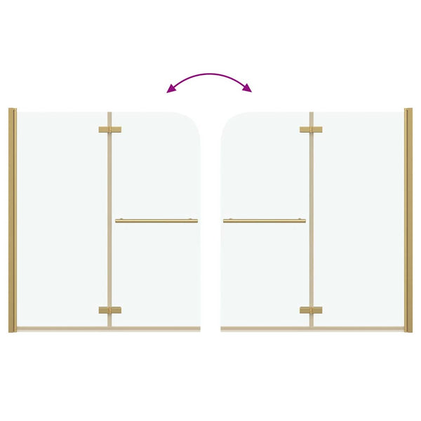 Duschabtrennung Transparent Gold 120x140cm