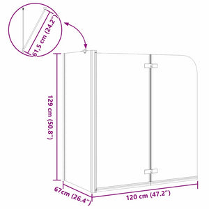 Goldener Badewannen Duschschirm 120 cm