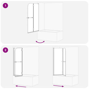 Dunkle Duschabtrennung Transparent 120x140cm