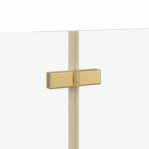Faltbare Duschwand Gold 130x138cm
