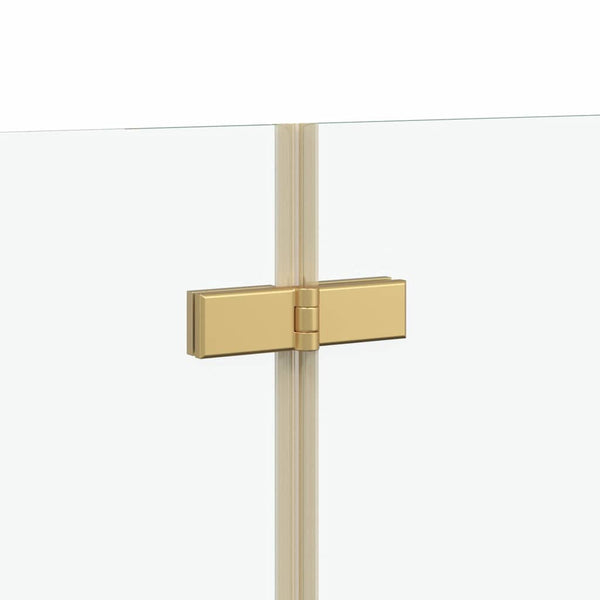 Faltbare Duschwand Gold 130x138cm