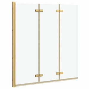 Faltbare Duschwand Gold 130x138cm
