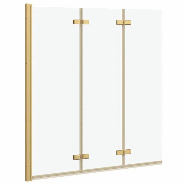 Faltbare Duschwand Gold 130x138cm