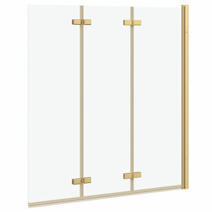 Faltbare Duschwand Gold 130x138cm