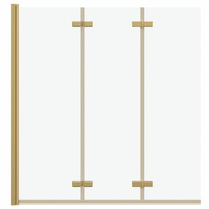 Faltbare Duschwand Gold 130x138cm