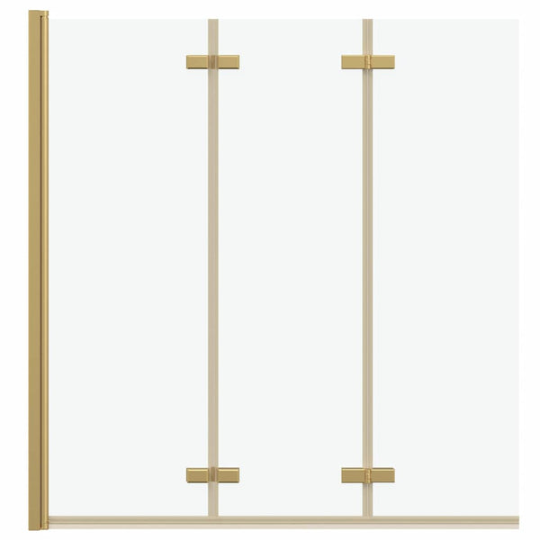 Faltbare Duschwand Gold 130x138cm