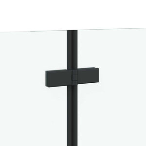 Geometrische Badewannenabtrennung Schwarz