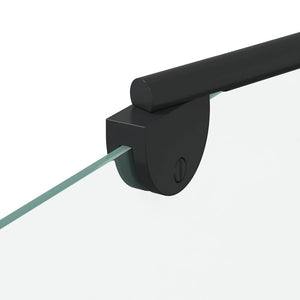 Geometrische Badewannenabtrennung Schwarz