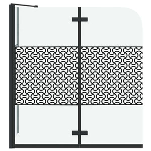 Geometrische Badewannenabtrennung Schwarz