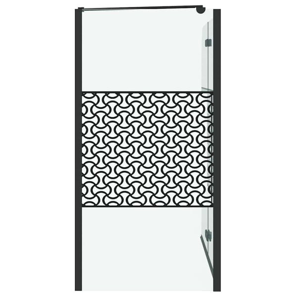 Geometrische Badewannenabtrennung Schwarz