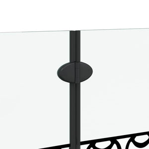 Schwarze Duschabtrennung 130x130cm Transparent