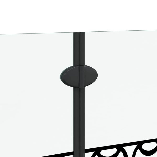 Schwarze Duschabtrennung 130x130cm Transparent