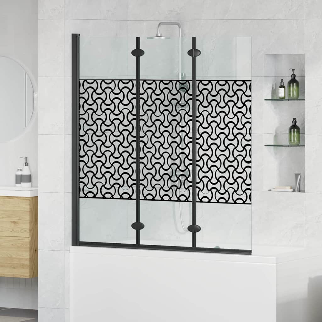 Schwarze Duschabtrennung 130x130cm Transparent