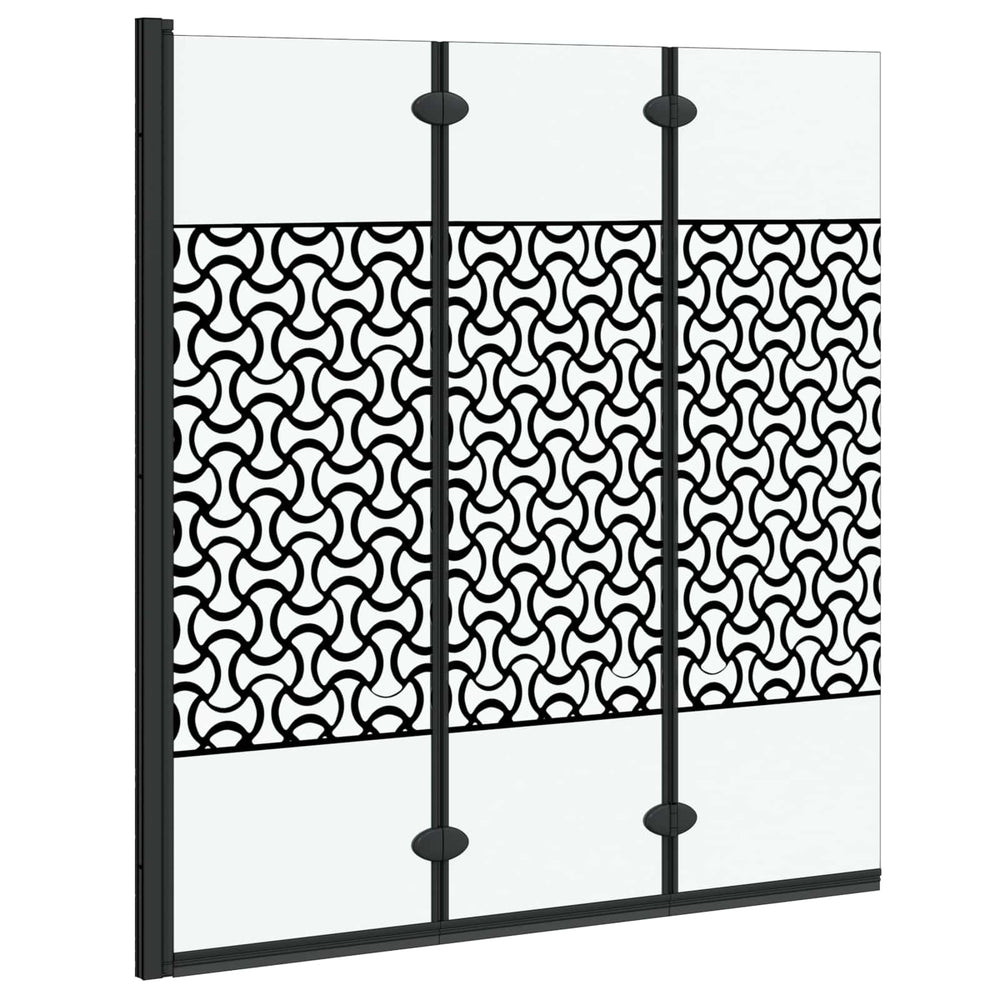 Schwarze Duschabtrennung 130x130cm Transparent