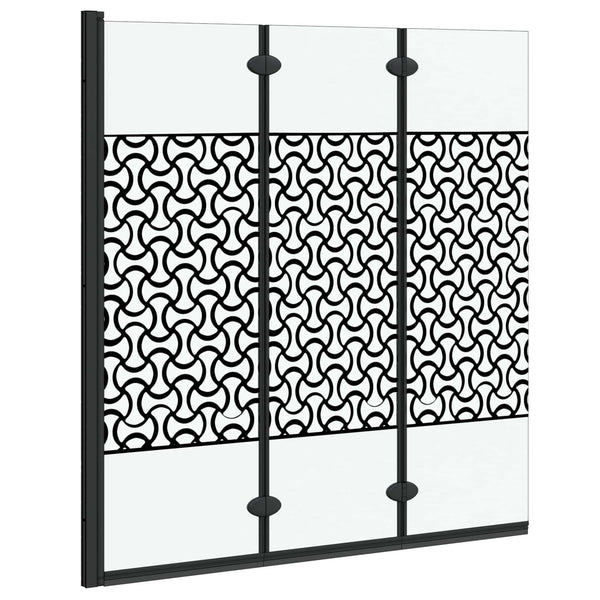 Schwarze Duschabtrennung 130x130cm Transparent
