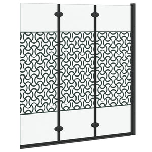 Schwarze Duschabtrennung 130x130cm Transparent