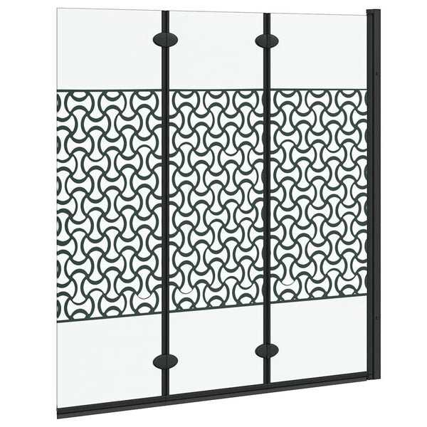 Schwarze Duschabtrennung 130x130cm Transparent