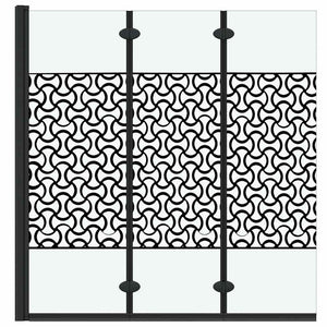Schwarze Duschabtrennung 130x130cm Transparent