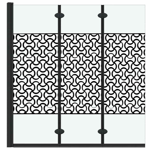 Schwarze Duschabtrennung 130x130cm Transparent