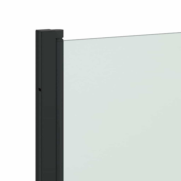 Faltbare Duschwand Schwarz 130x138 cm