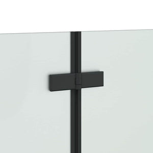 Faltbare Duschwand Schwarz 130x138 cm