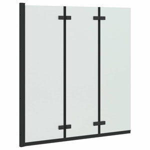 Faltbare Duschwand Schwarz 130x138 cm