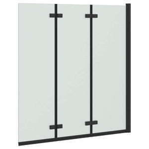 Faltbare Duschwand Schwarz 130x138 cm