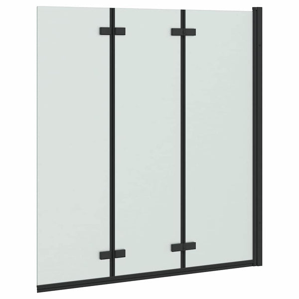 Faltbare Duschwand Schwarz 130x138 cm