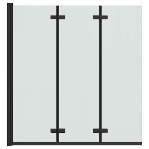 Faltbare Duschwand Schwarz 130x138 cm