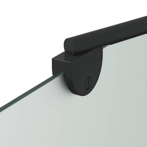 Badewannen Duschwand Schwarz 120x68x130cm