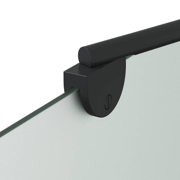 Badewannen Duschwand Schwarz 120x68x130cm