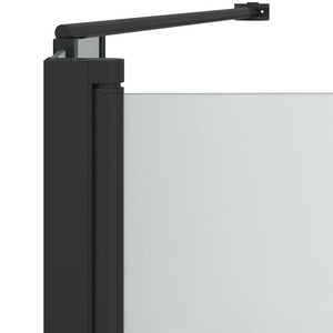 Badewannen Duschwand Schwarz 120x68x130cm