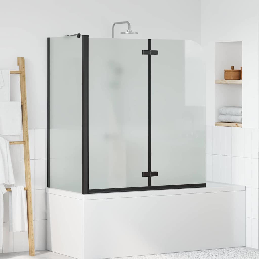 Badewannen Duschwand Schwarz 120x68x130cm