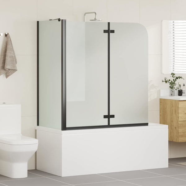 Badewannen Duschwand Schwarz 120x68x130cm