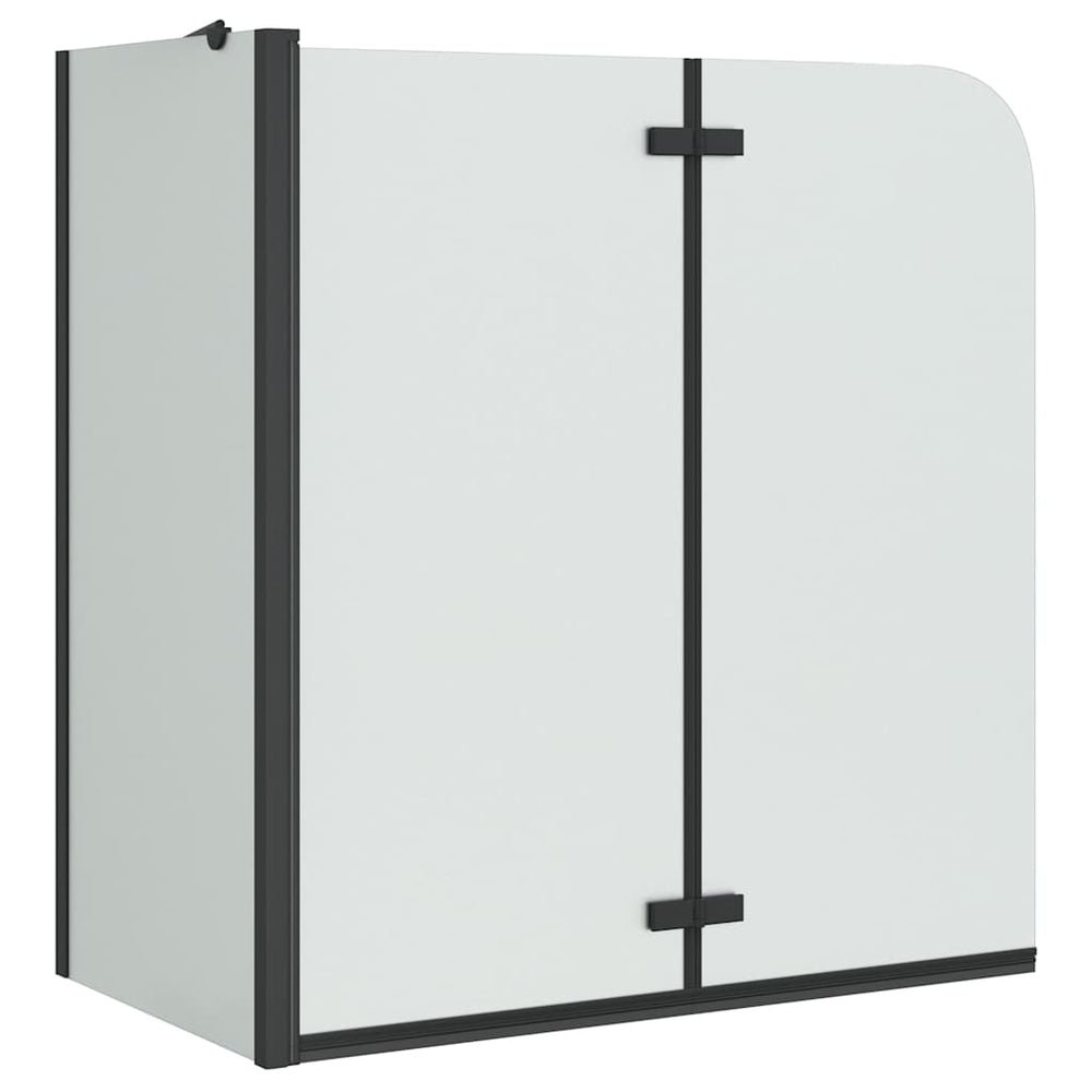 Badewannen Duschwand Schwarz 120x68x130cm