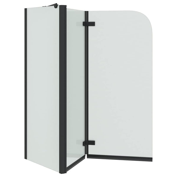 Badewannen Duschwand Schwarz 120x68x130cm
