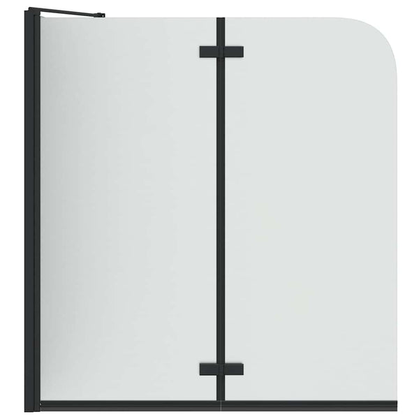 Badewannen Duschwand Schwarz 120x68x130cm