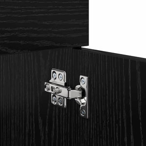 Waschbeckenunterschrank Schwarz Eiche Optik