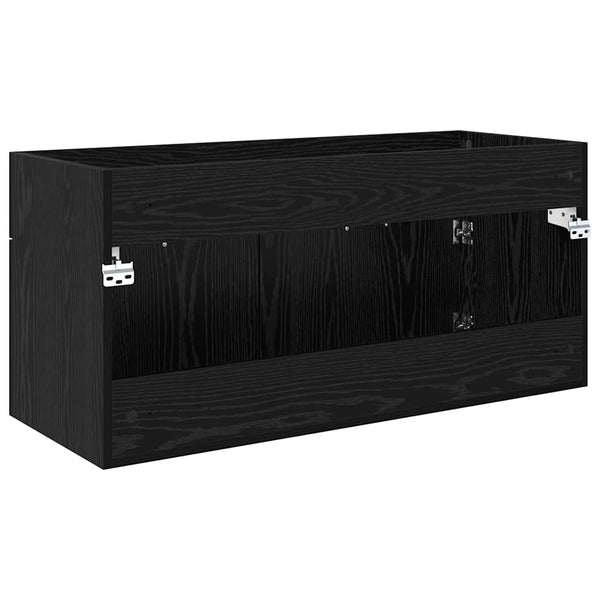 Waschbeckenunterschrank Schwarz Eiche Optik