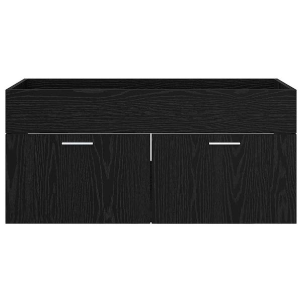 Waschbeckenunterschrank Schwarz Eiche Optik
